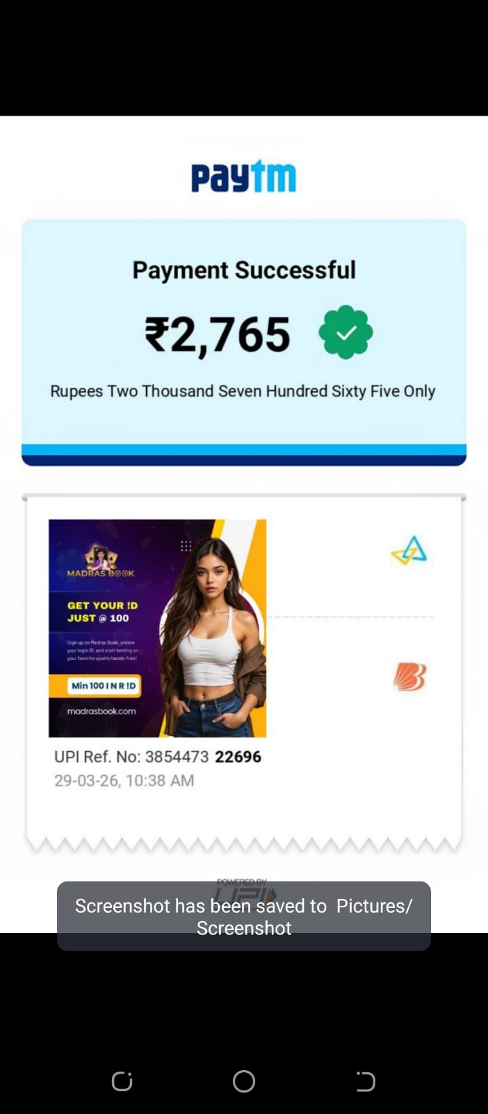 Successful Payment Proof